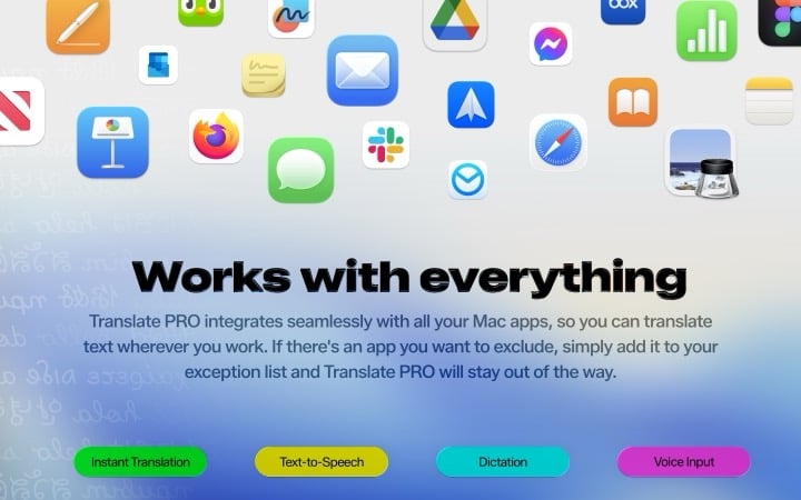 Translate PRO - Works with all Mac apps